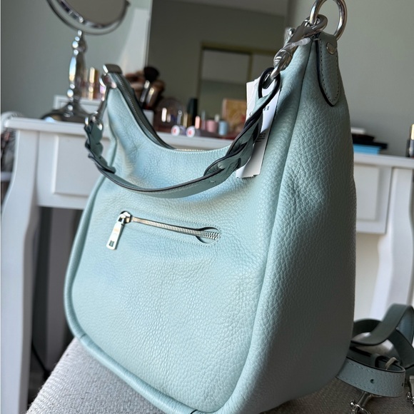 Coach NEW Soft Blue Leather Shoulder Bag - Picture 2 of 6